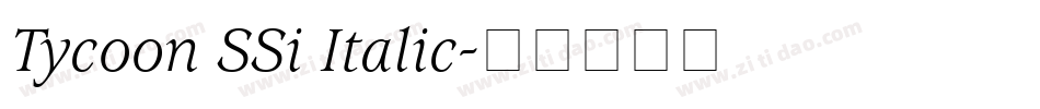 Tycoon SSi Italic字体转换
